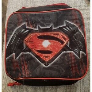 Superman Lunch Bag  Lunch Box  Kids  Black Red Smoke Free Home
